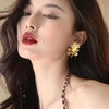 1 Pair Simple Style Flower Copper 18K Gold Plated Ear Studs