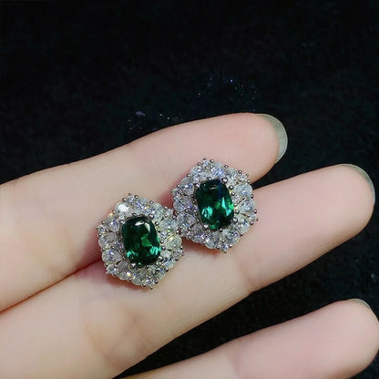 1 Pair Simple Style Flower Copper Zircon Ear Studs