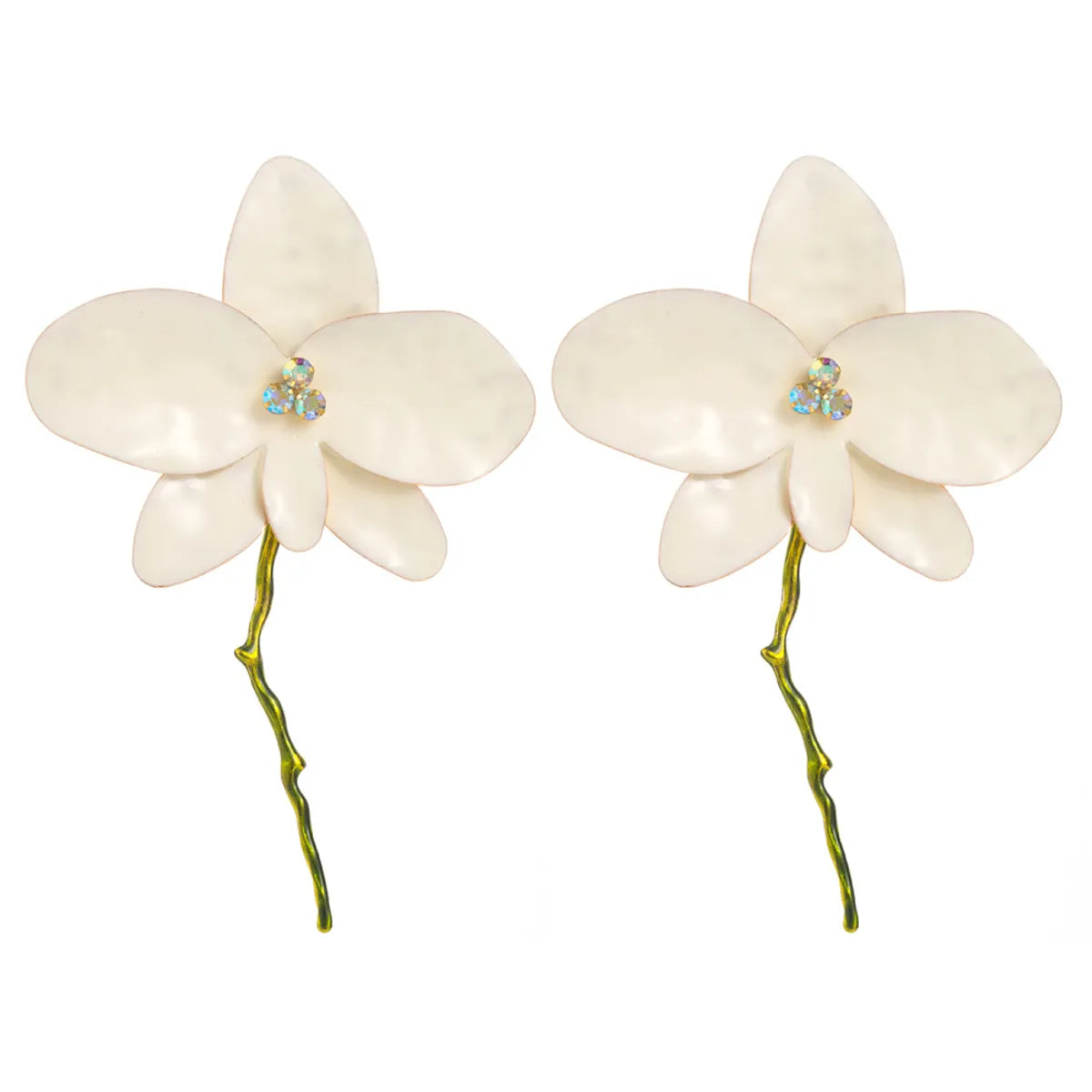 1 Pair Simple Style Flower Enamel Alloy Ear Studs