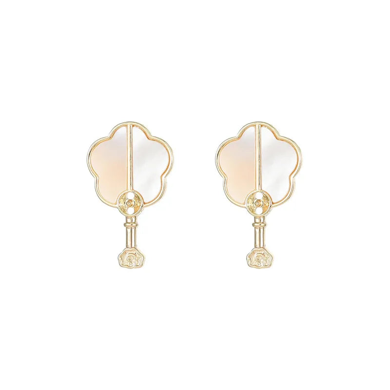 1 Pair Simple Style Flower Inlay Copper Zircon Ear Studs