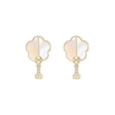 1 Pair Simple Style Flower Inlay Copper Zircon Ear Studs