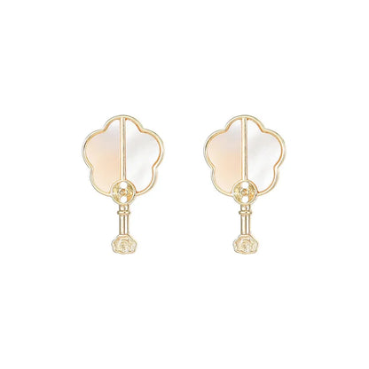 1 Pair Simple Style Flower Inlay Copper Zircon Ear Studs