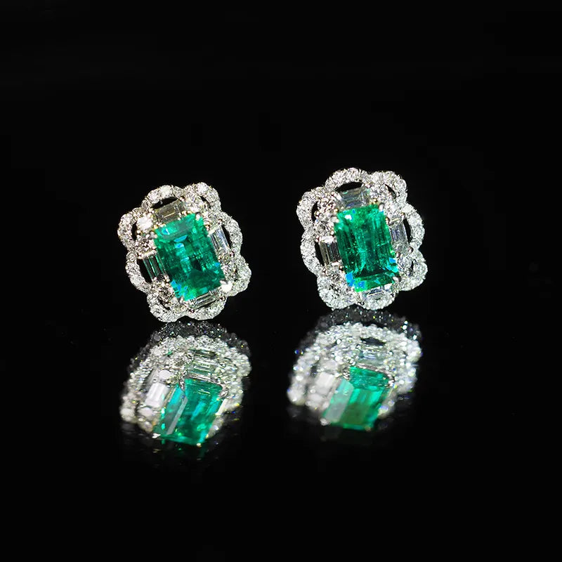 1 Pair Simple Style Flower Inlay Copper Zircon Ear Studs