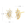 1 Pair Simple Style Flower Inlay Sterling Silver Zircon Ear Studs