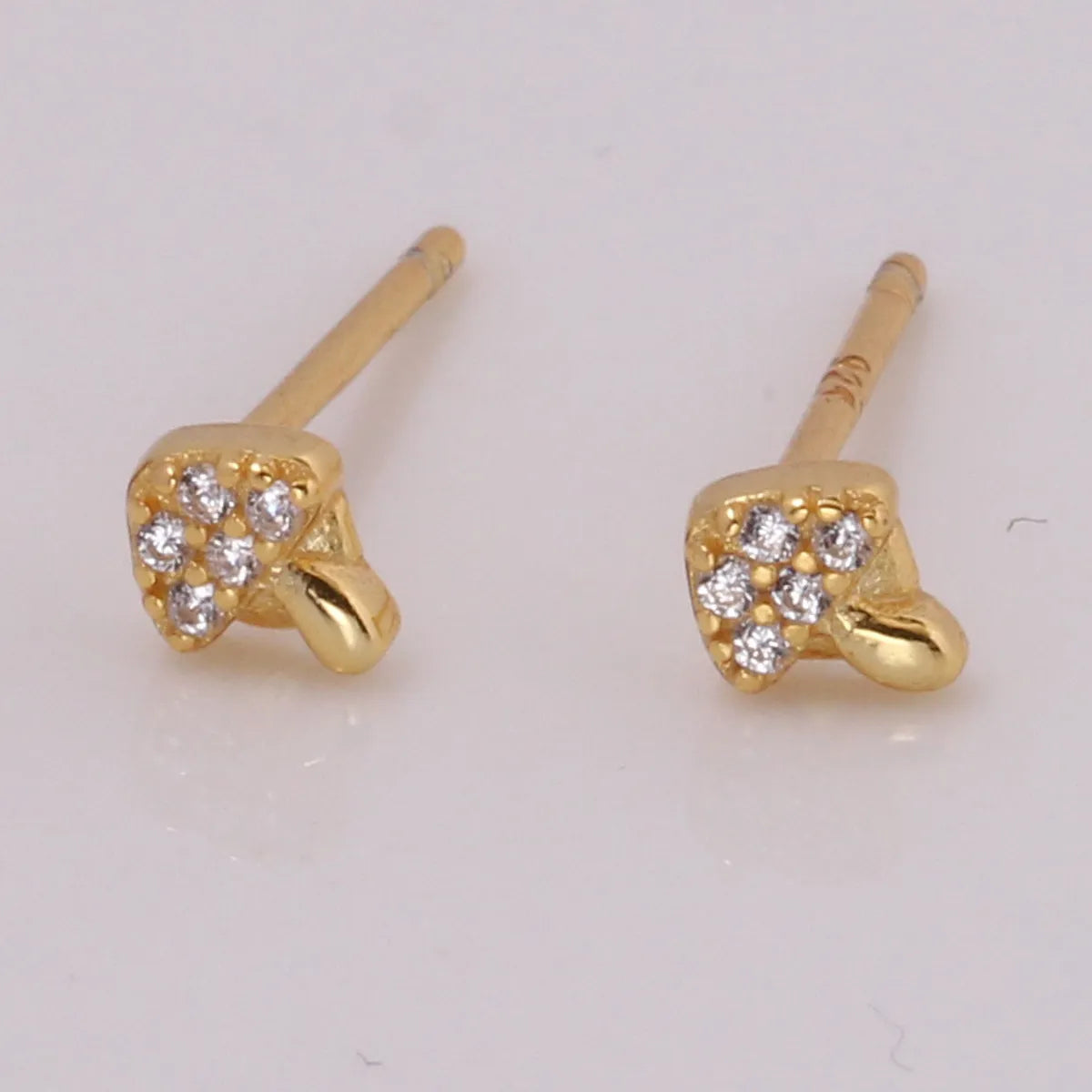 1 Pair Simple Style Flower Inlay Sterling Silver Zircon Ear Studs