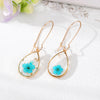 1 Pair Simple Style Flower Patchwork Alloy Resin Drop Earrings