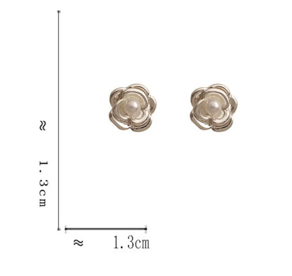 1 Pair Simple Style Flower Plating Alloy Ear Studs