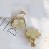 Wholesale Jewelry Simple Style Flower Alloy Gold Plated Plating Ear Studs