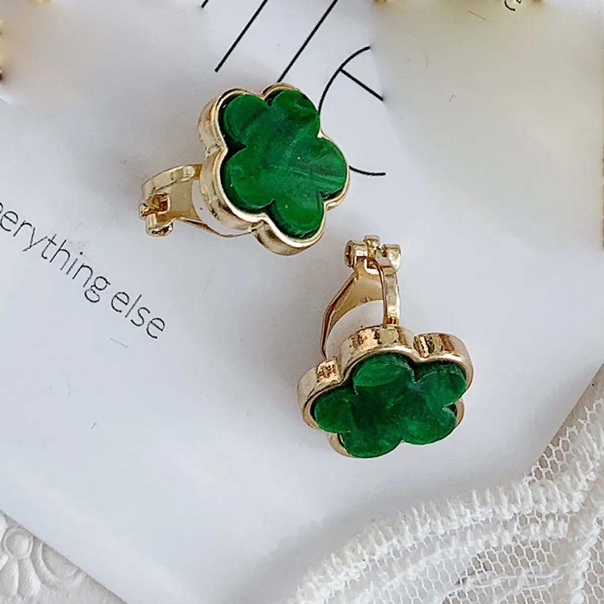 Wholesale Jewelry Simple Style Flower Alloy Gold Plated Plating Ear Studs