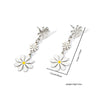 1 Pair Simple Style Flower Plating Titanium Steel Earrings