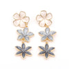 1 Pair Simple Style Flower Plating Zinc Alloy Drop Earrings