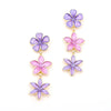 1 Pair Simple Style Flower Plating Zinc Alloy Drop Earrings