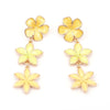 1 Pair Simple Style Flower Plating Zinc Alloy Drop Earrings