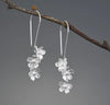 1 Pair Simple Style Flower Sterling Silver Drop Earrings