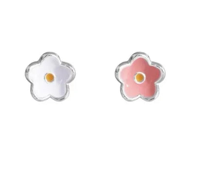 1 Pair Simple Style Flower Stoving Varnish Copper Ear Studs