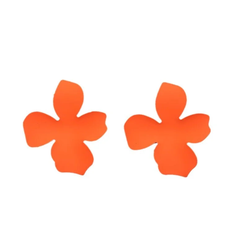 1 Pair Simple Style Flower Stoving Varnish Alloy Ear Studs