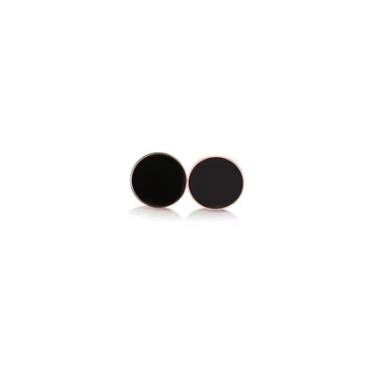 1 Pair Simple Style Four Leaf Clover Round Titanium Steel Plating Ear Studs