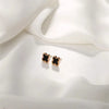 1 Pair Simple Style Four Leaf Clover Round Titanium Steel Plating Ear Studs