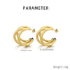 1 Pair Simple Style Geometric 304 Stainless Steel 18K Gold Plated Ear Studs
