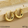 1 Pair Simple Style Geometric 304 Stainless Steel 18K Gold Plated Earrings Ear Studs