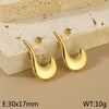 1 Pair Simple Style Geometric 304 Stainless Steel 18K Gold Plated Earrings Ear Studs