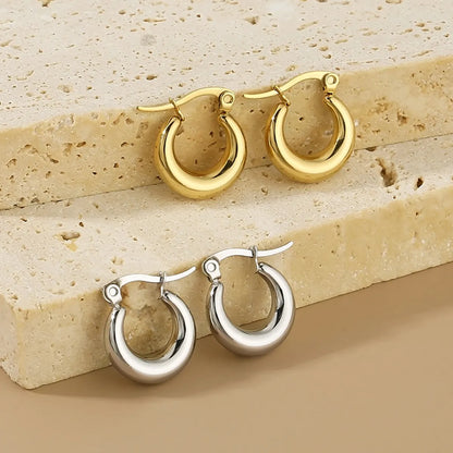 1 Pair Simple Style Geometric 304 Stainless Steel 18K Gold Plated Earrings Ear Studs