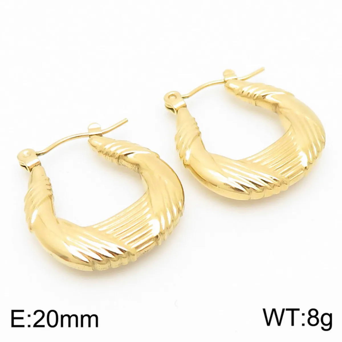 1 Pair Simple Style Geometric 304 Stainless Steel 18K Gold Plated Earrings