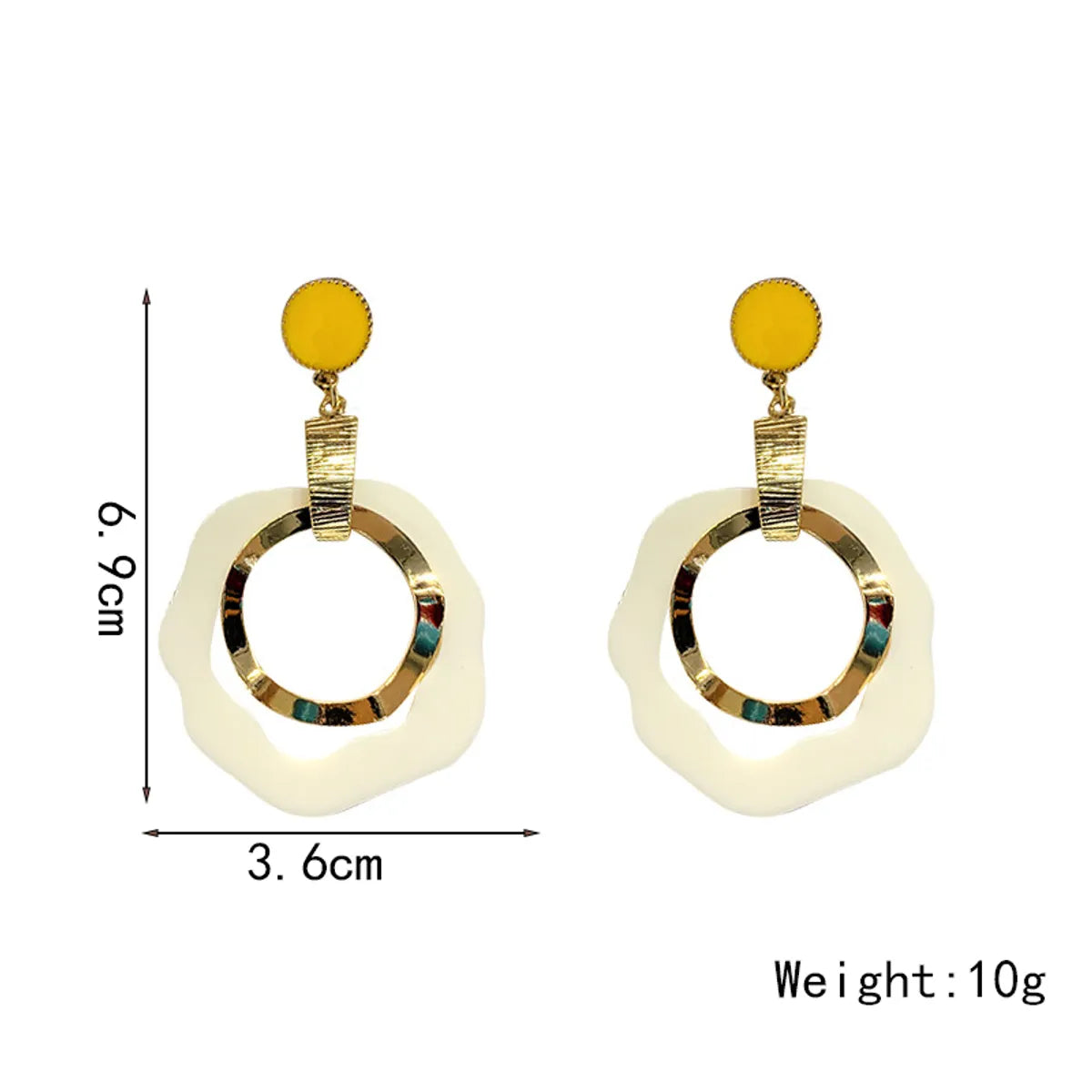 1 Pair Simple Style Geometric Alloy Drop Earrings