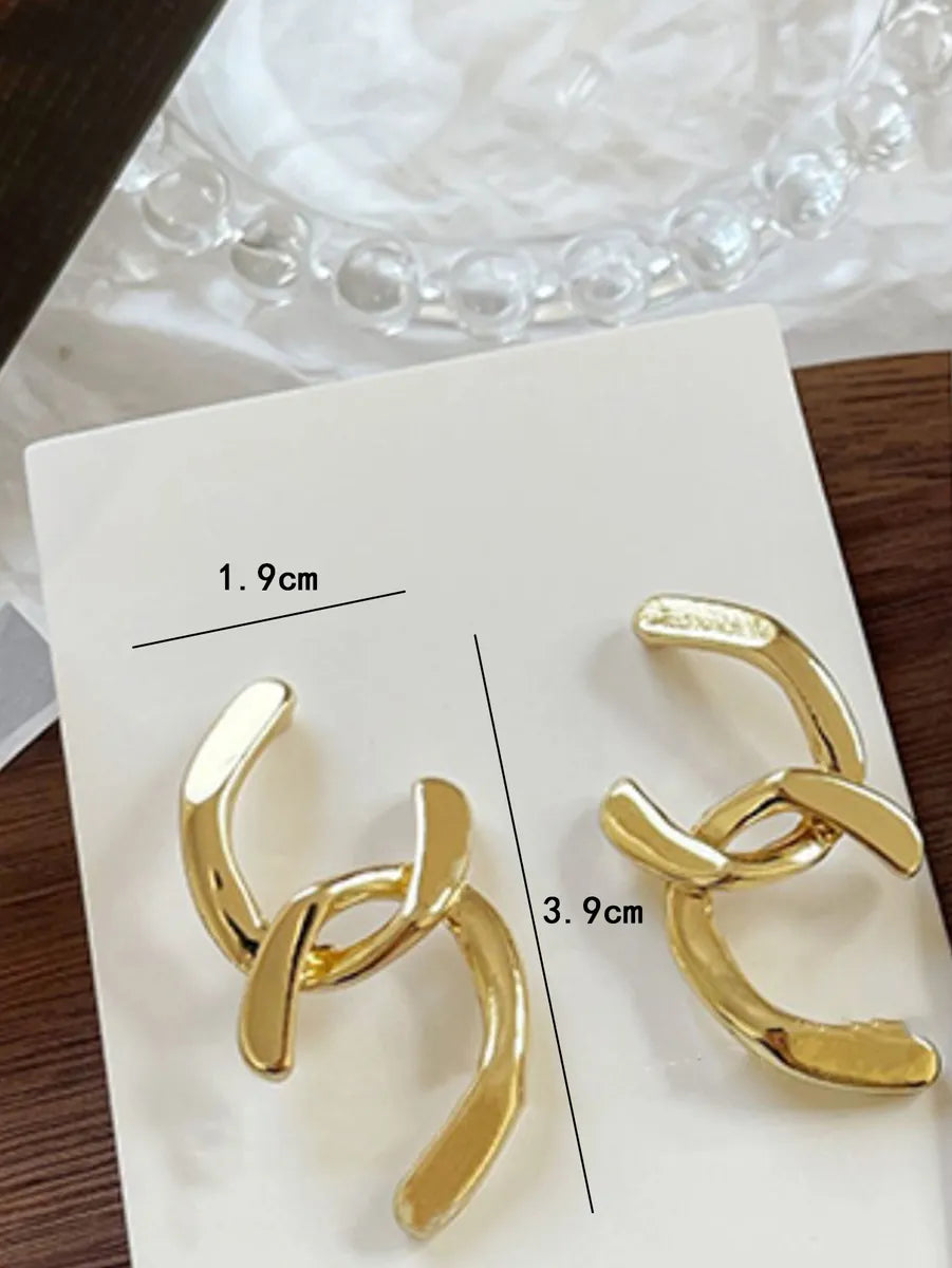 1 Pair Simple Style Geometric Alloy Drop Earrings