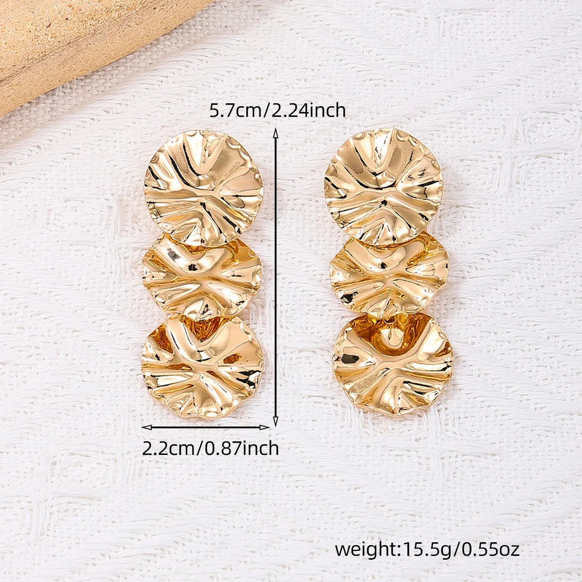 1 Pair Simple Style Geometric Alloy Drop Earrings