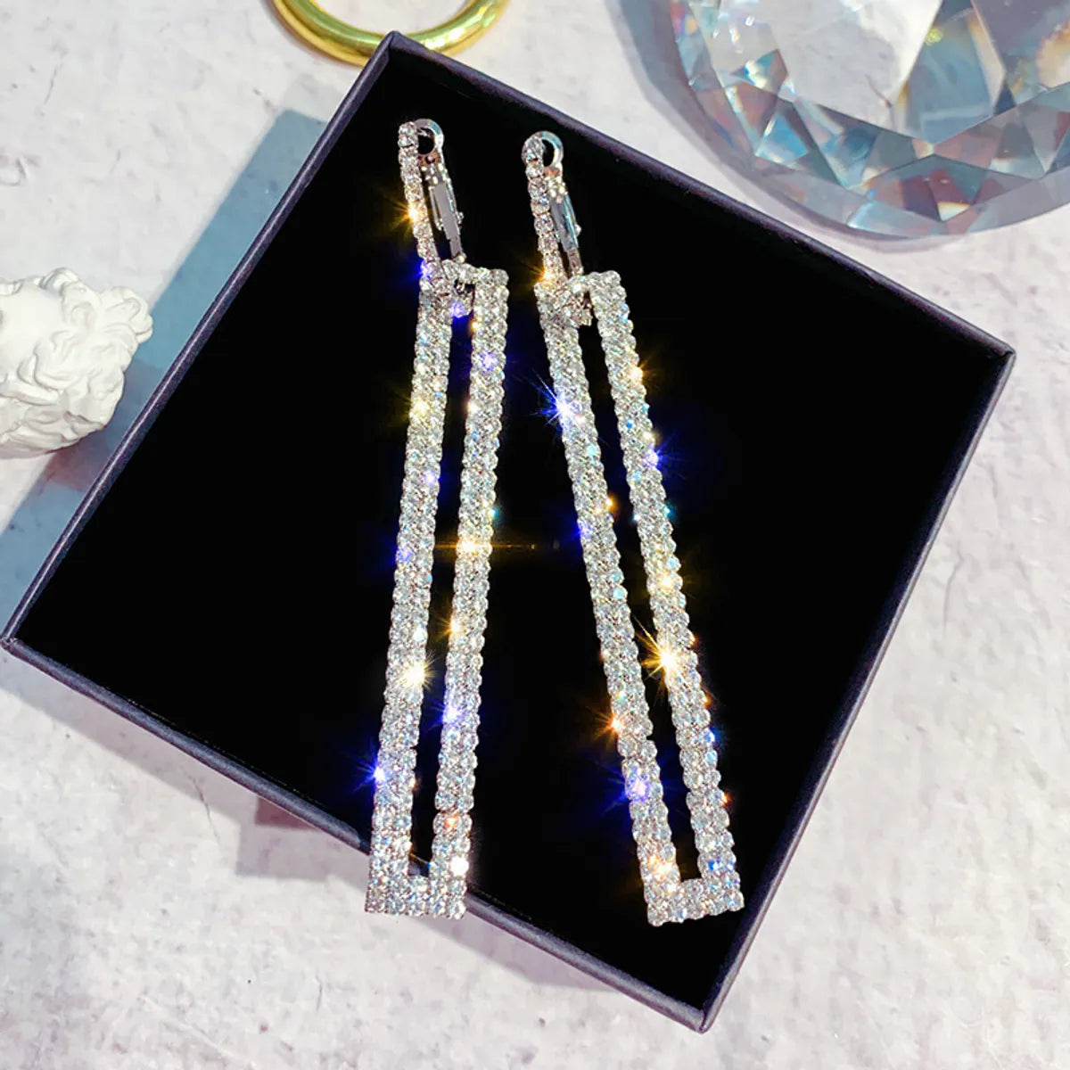 1 Pair Simple Style Geometric Alloy Drop Earrings