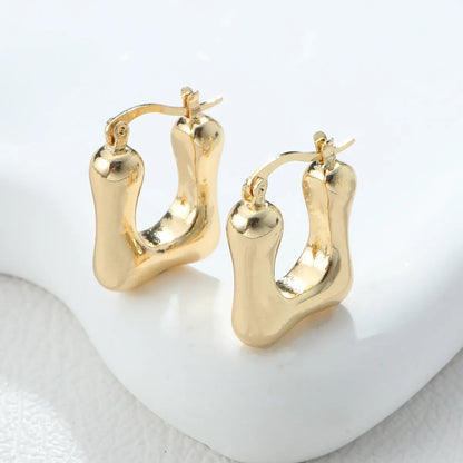 1 Pair Simple Style Geometric Alloy Earrings