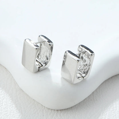 1 Pair Simple Style Geometric Alloy Earrings