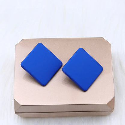 1 Pair Simple Style Geometric Arylic Stoving Varnish Women's Ear Studs