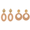 1 Pair Simple Style Geometric Circle Braid 304 Stainless Steel 18K Gold Plated Drop Earrings