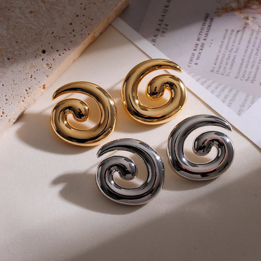 1 Pair Simple Style Geometric Copper 18k Gold Plated Ear Studs