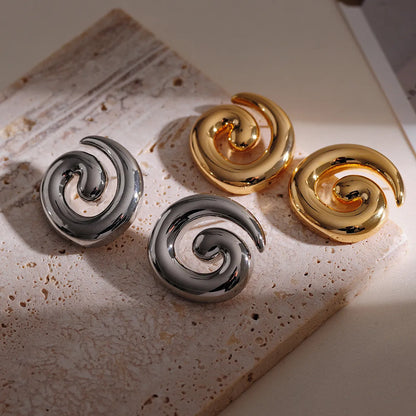 1 Pair Simple Style Geometric Copper 18k Gold Plated Ear Studs