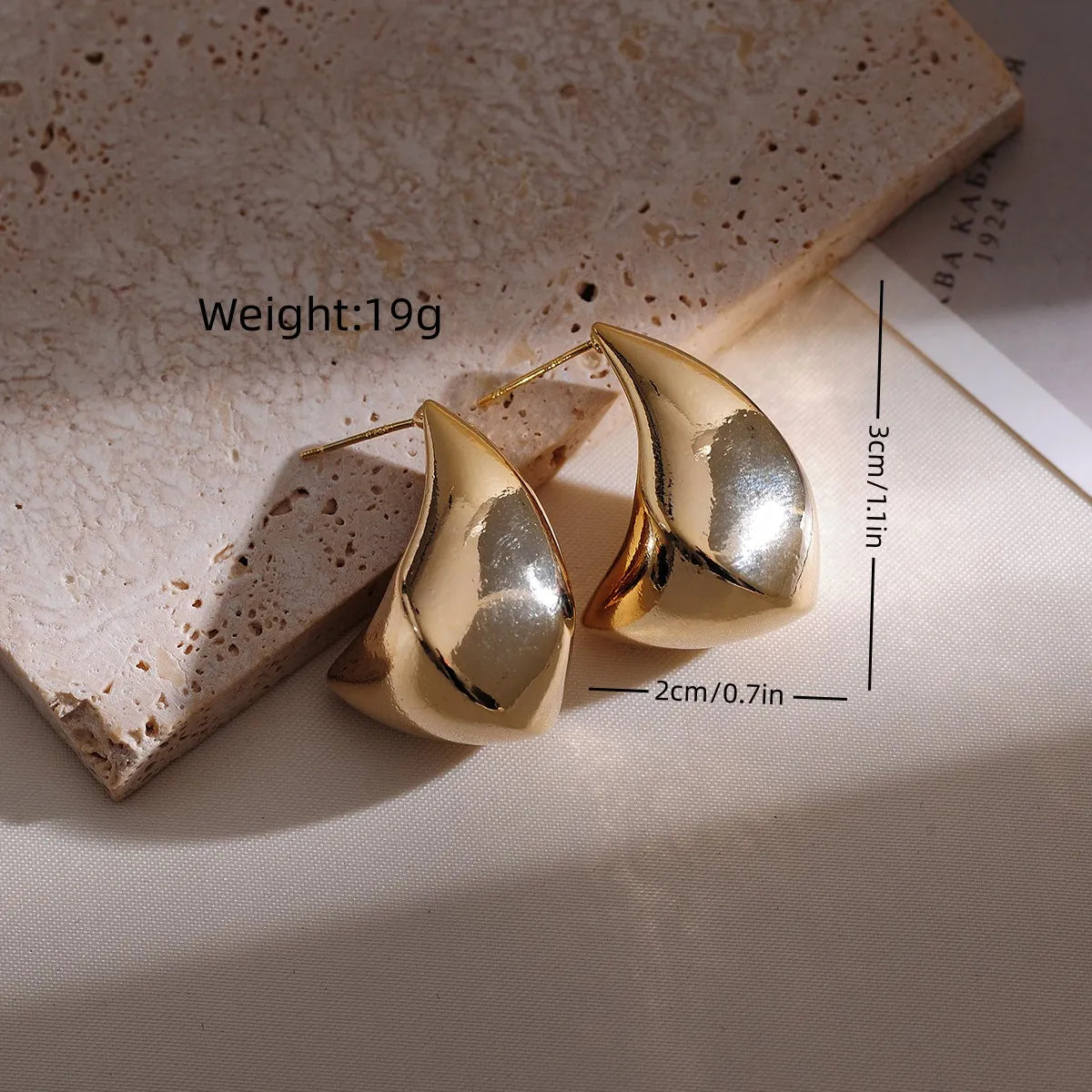 1 Pair Simple Style Geometric Copper 18k Gold Plated Ear Studs