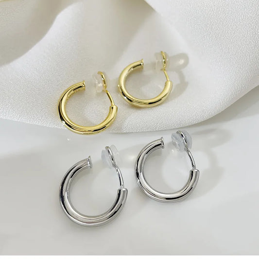 1 Pair Simple Style Geometric Copper White Gold Plated Ear Cuffs