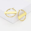 1 Pair Simple Style Geometric Customization Laser Engraving Plating 304 Stainless Steel Earrings