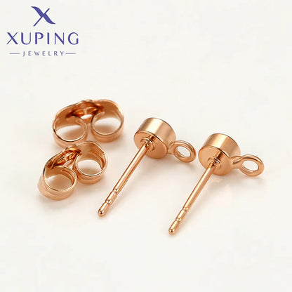 1 Pair Simple Style Geometric Eye Enamel Plating Copper 18K Gold Plated Ear Studs