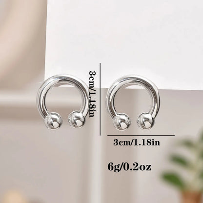 1 Pair Simple Style Geometric Heart Shape Arylic Ear Studs