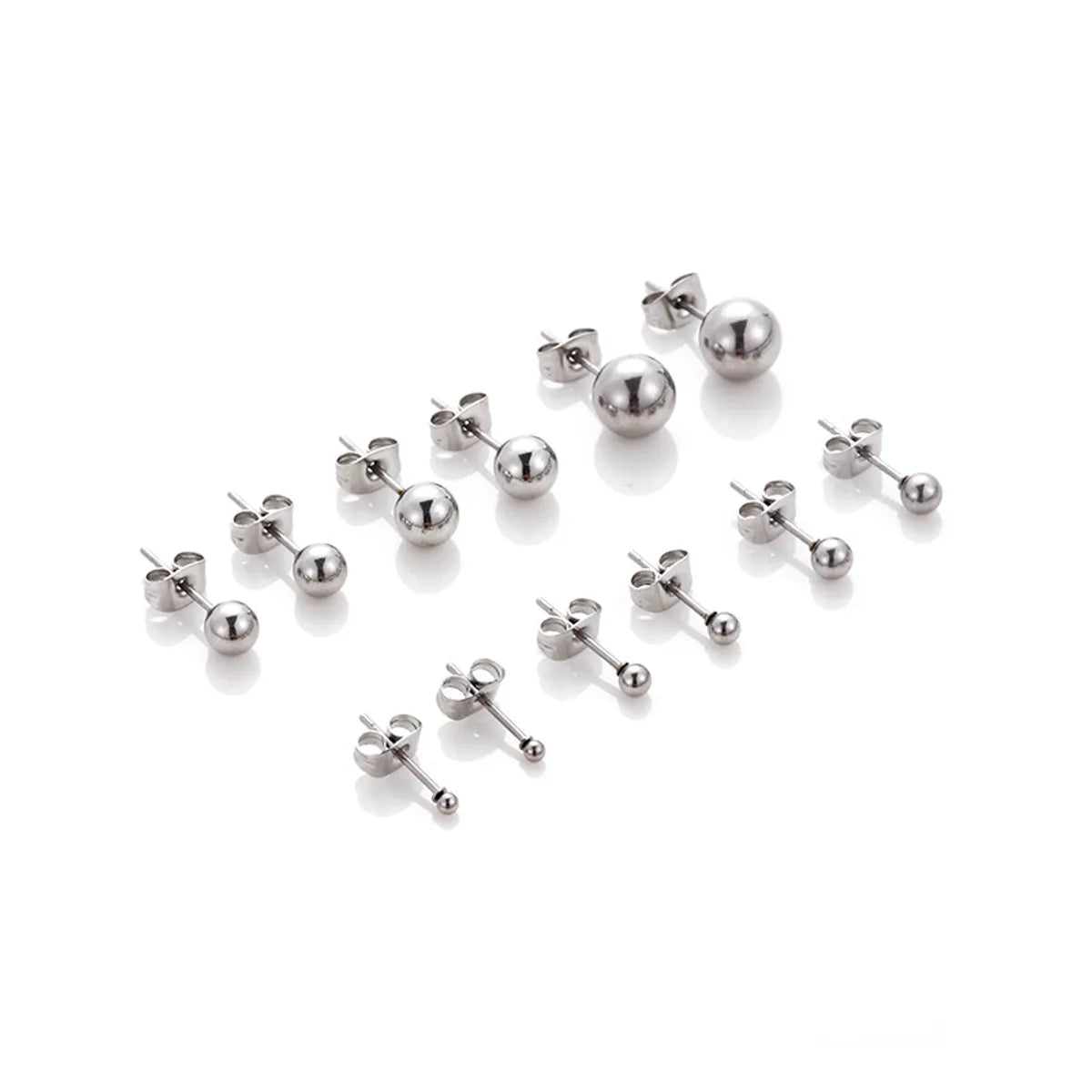 1 Pair Simple Style Geometric Metal Plating Ear Studs