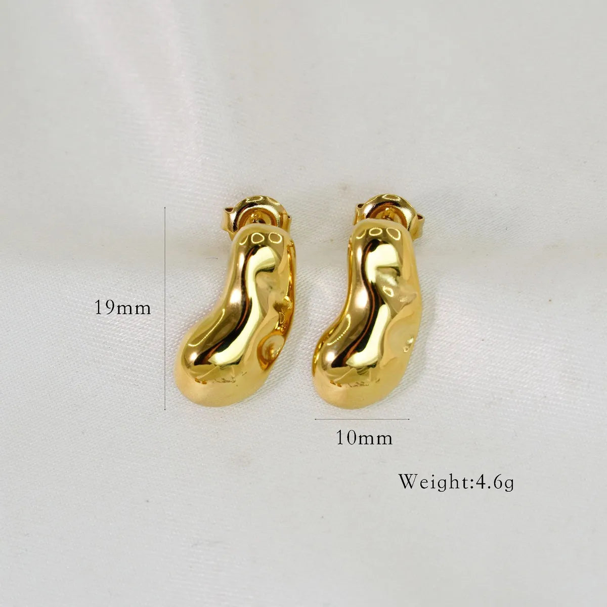 1 Pair Simple Style Geometric Plating 304 Stainless Steel 18K Gold Plated Ear Studs