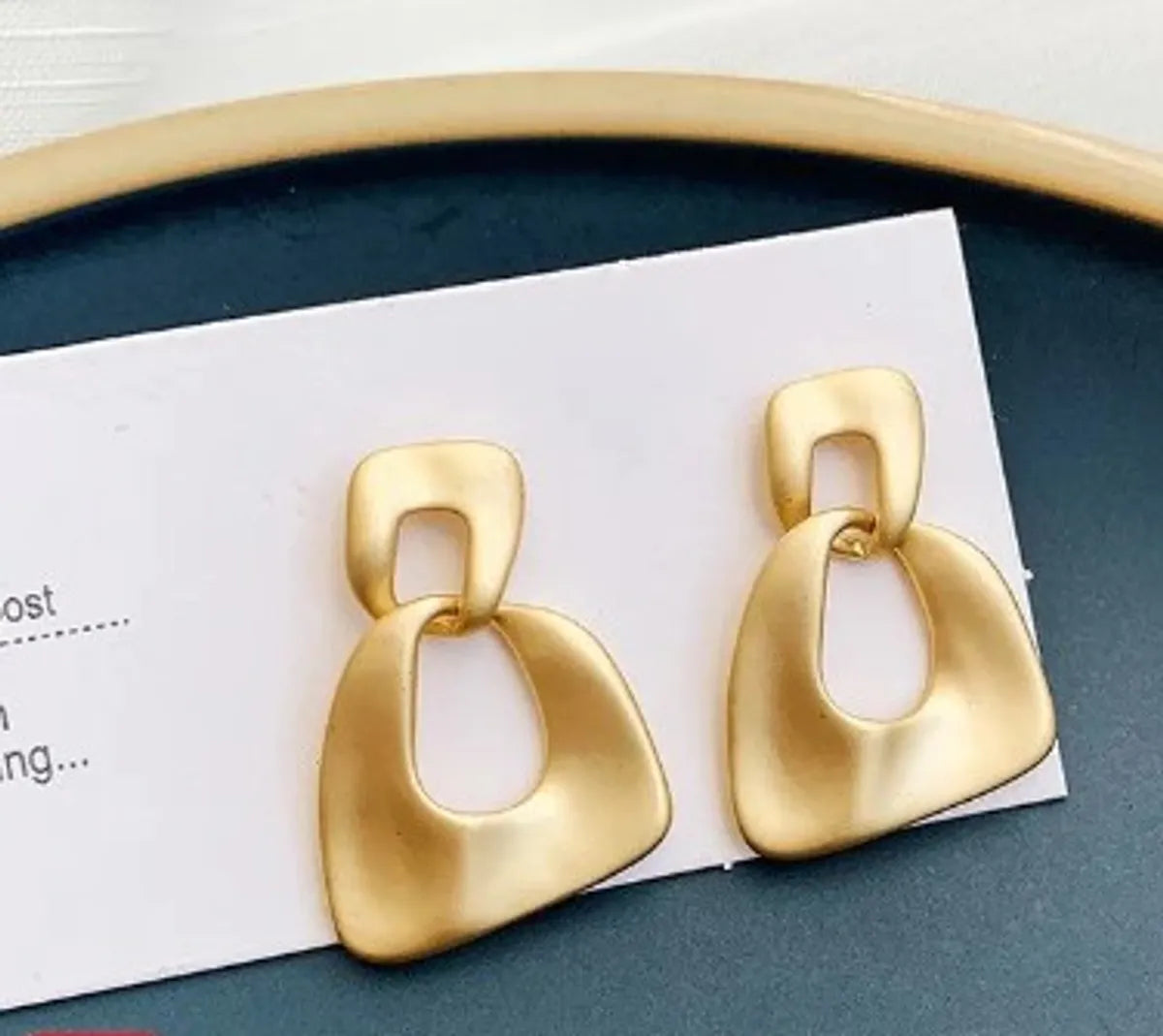 1 Pair Simple Style Geometric Plating Alloy Drop Earrings