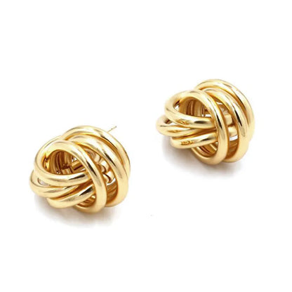 1 Pair Simple Style Geometric Plating Alloy Ear Studs