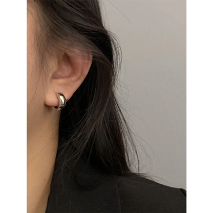 1 Pair Simple Style Geometric Plating Alloy Ear Studs