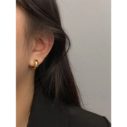 1 Pair Simple Style Geometric Plating Alloy Ear Studs