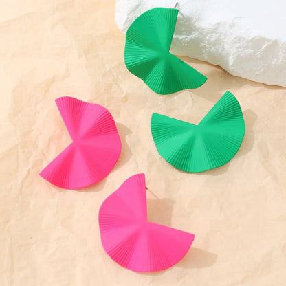 1 Pair Simple Style Geometric Plating Alloy Ear Studs