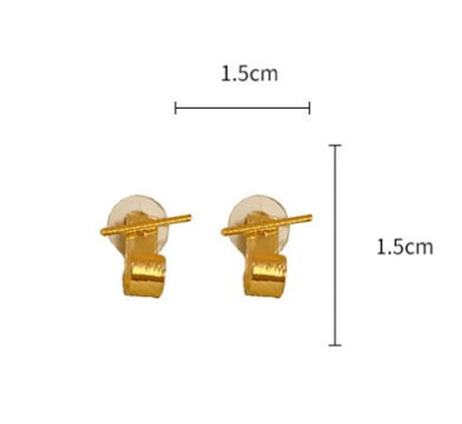 1 Pair Simple Style Geometric Plating Alloy Ear Studs